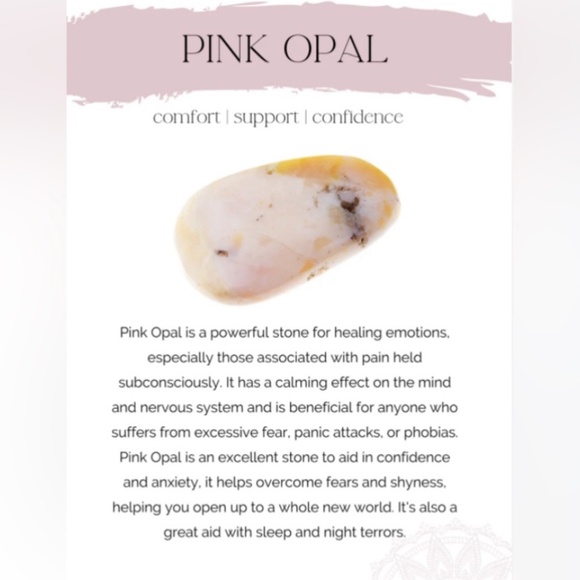 Pink Opal Crystal Wand All Natural Stone & Healing Properties - Picture 11 of 11